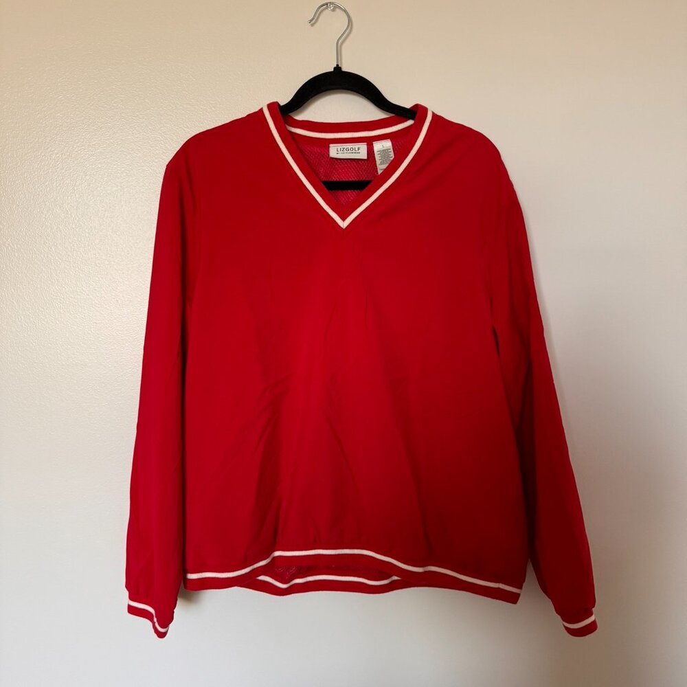 Liz Golf by Liz Claiborne Active Wear, Mesh Lined Pullover, Women’s Large